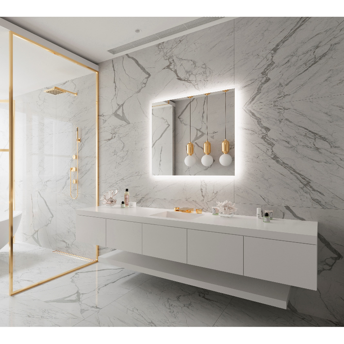 Paris Mirror Rectangle 40 x 36 LED  Backlit Mirror, RGB