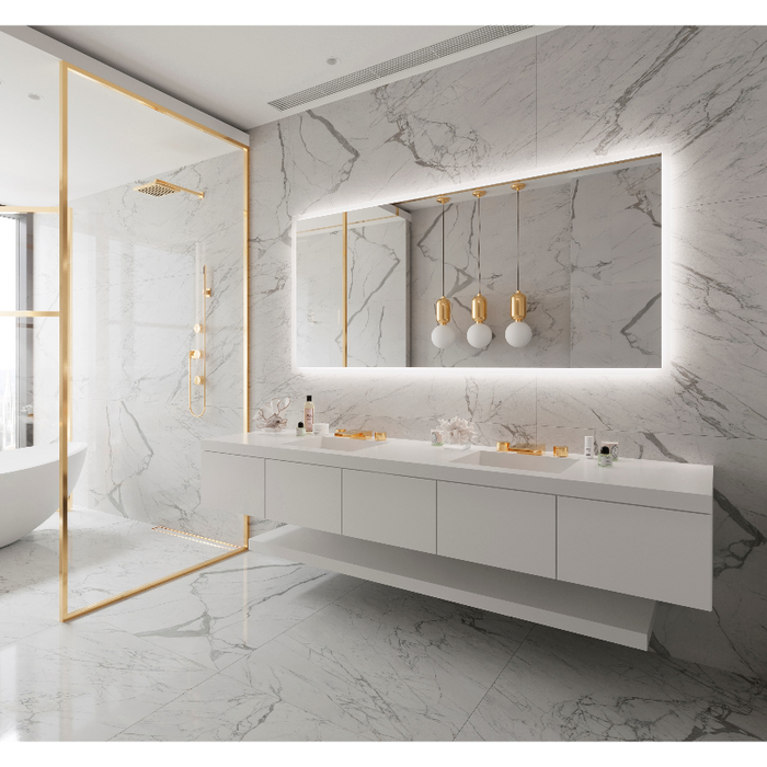 Paris Mirror Rectangle 85" x 40" LED Backlit Mirror, RGB