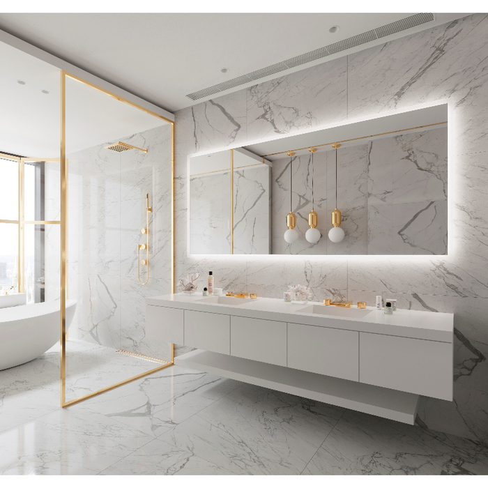 Paris Mirror Rectangle 100" x 45" LED Backlit Mirror, RGB