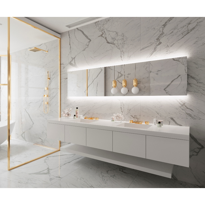 Paris Mirror Paris 96 x 28 Rectangle LED Illuminated Mirror, RGBW ...