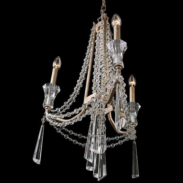 Varaluz 270C03 Barcelona 3-lt 17" Crystal Chandelier