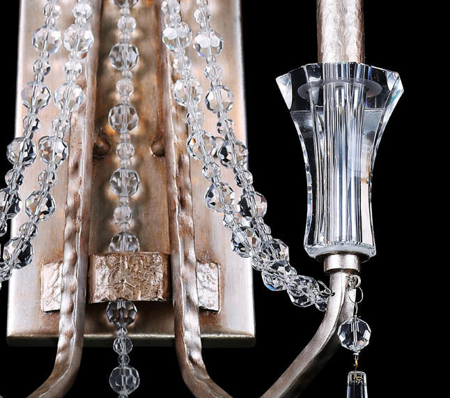 Varaluz 270W02 Barcelona 2-lt 15" Tall Crystal Wall Sconce