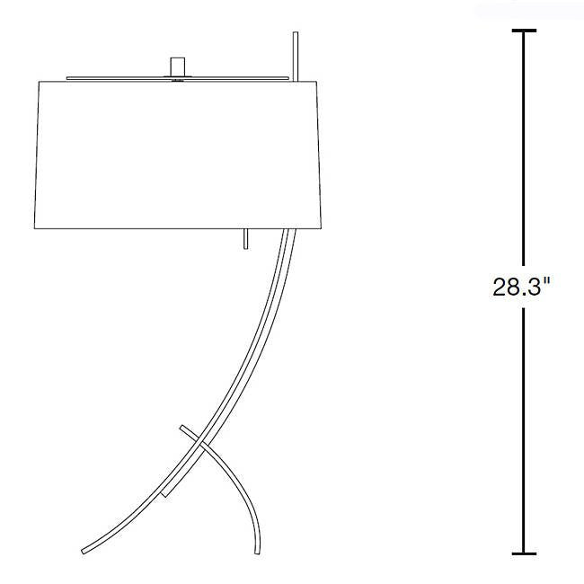 Hubbardton Forge 272666 Stasis 1-lt 28" Tall Table Lamp