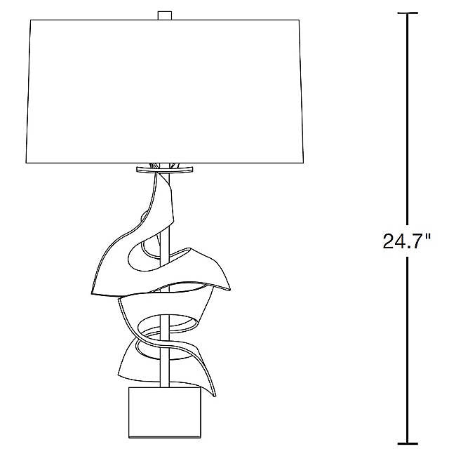 Hubbardton Forge 273050 Gallery Twofold 1-lt 25" Tall Table Lamp