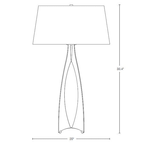 Hubbardton Forge 273077 Moreau Tall 1-lt 33" Tall Table Lamp