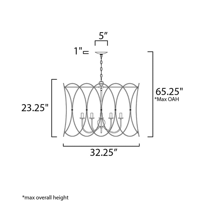 Maxim 27596 Trellis 5-lt 32" Chandelier