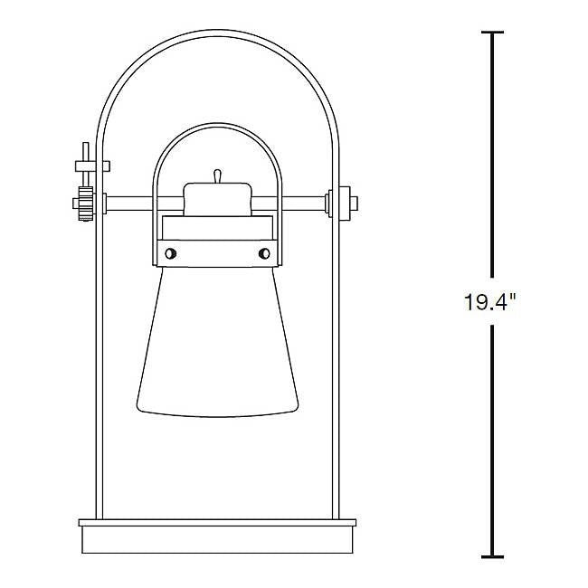 Hubbardton Forge 277810 Erlenmeyer 1-lt 19" Tall Table Lamp