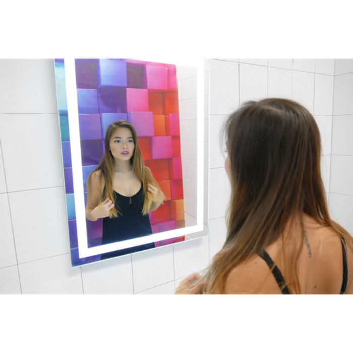Paris Mirror Harmony 24 x 32 Rectangle LED Illuminated Mirror, RGBW