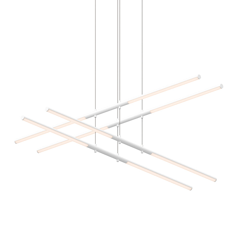 Sonneman 2802 Tik-Tak Stack 8-lt 48" 2-Tier LED Chandelier