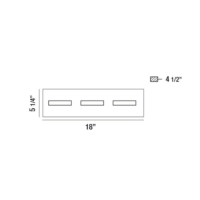 Eurofase 28020 Olson 3-lt 18" Wide LED Bath Bar