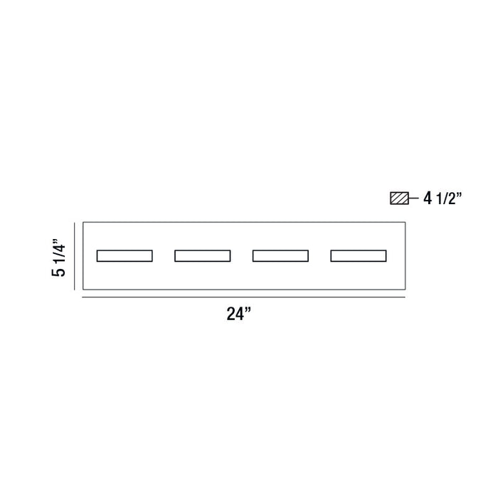 Eurofase 28021 Olson 4-lt 24" Wide LED Bath Bar