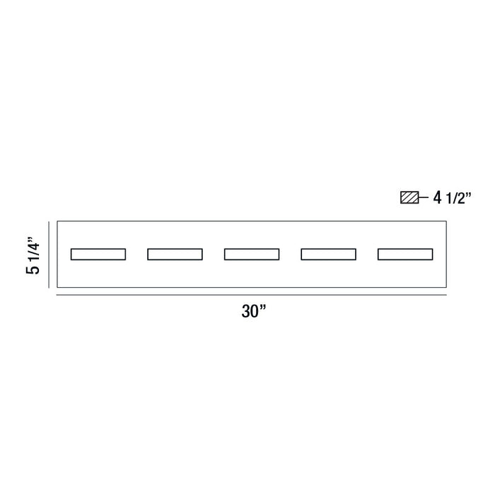 Eurofase 28022 Olson 5-lt 30" Wide LED Bath Bar