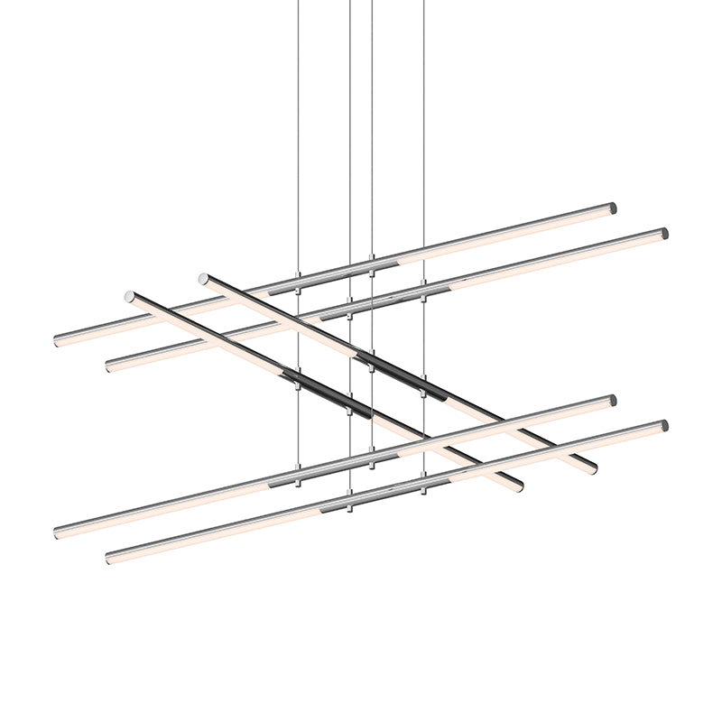 Sonneman 2803 Tik-Tak Stack 12-lt 48" 3-Tier LED Chandelier