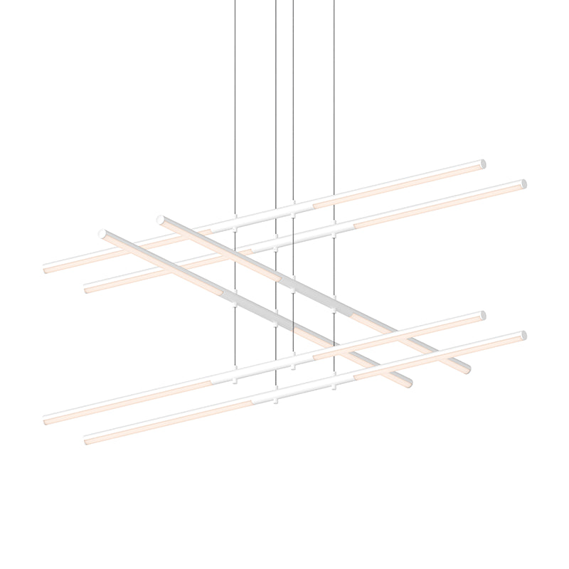 Sonneman 2803 Tik-Tak Stack 12-lt 48" 3-Tier LED Chandelier