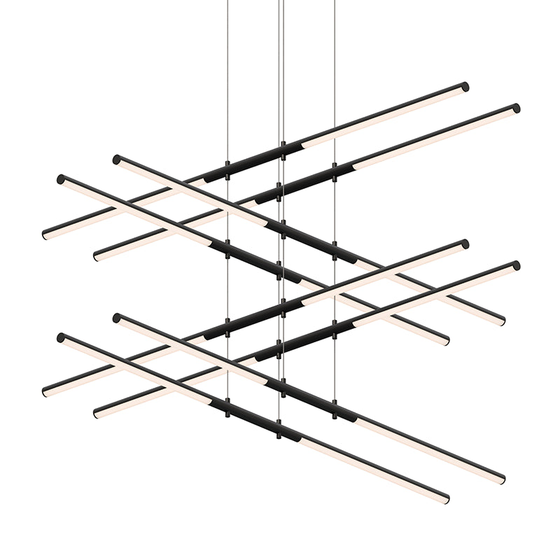 Sonneman 2804 Tik-Tak Stack 16-lt 48" 4-Tier LED Chandelier