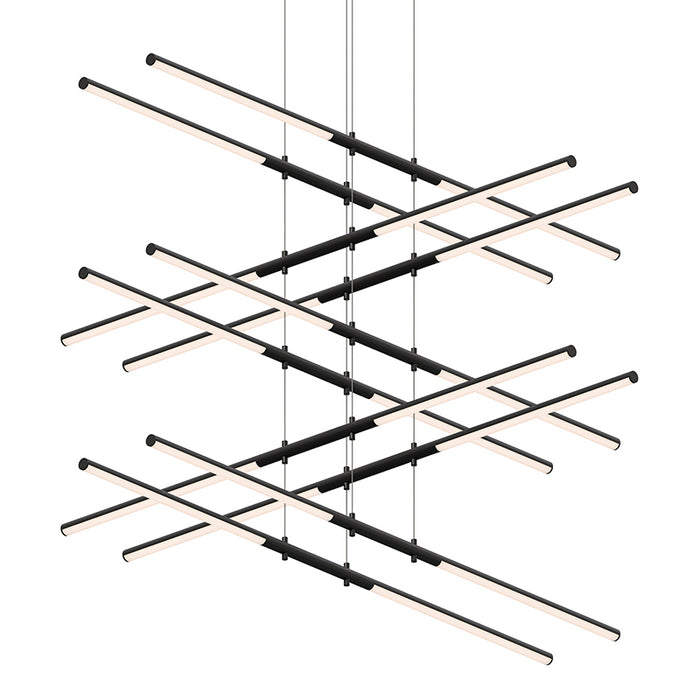 Sonneman 2805 Tik-Tak Stack 20-lt 48" 5-Tier LED Chandelier