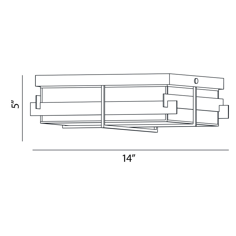 Eurofase 28055 Muller 2-lt 14" Outdoor Flush Mount