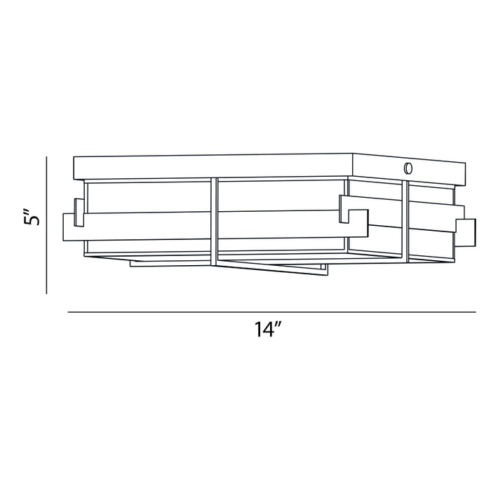 Eurofase 28055 Muller 2-lt 14" Outdoor Flush Mount