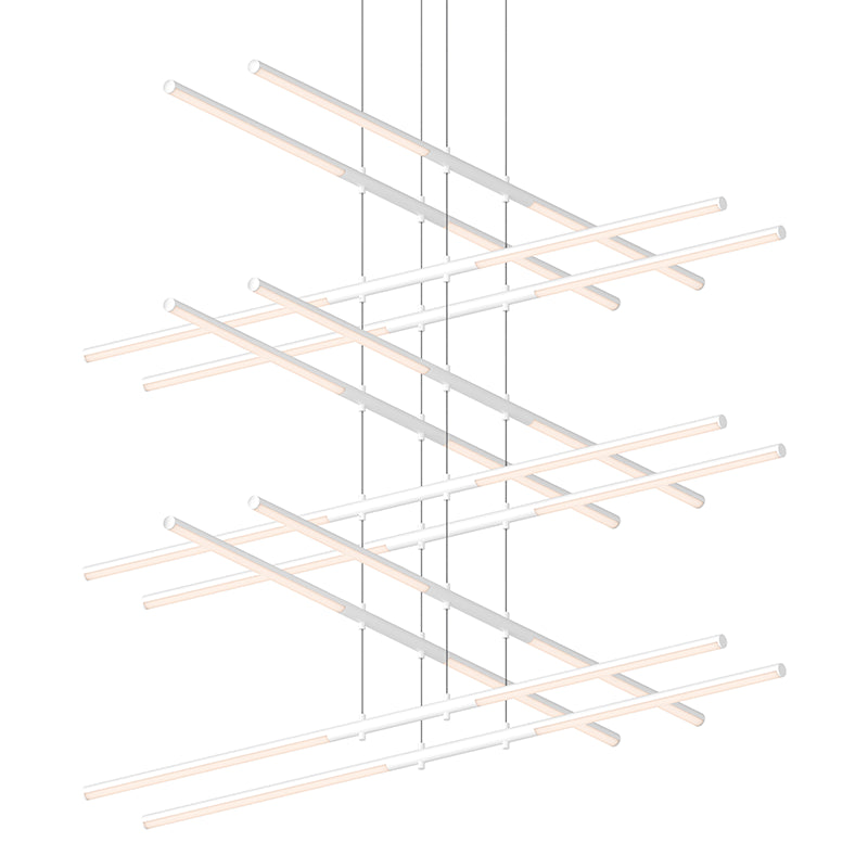 Sonneman 2806 Tik-Tak Stack 24-lt 48" 6-Tier LED Chandelier
