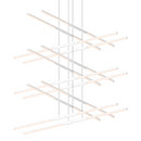 Sonneman 2806 Tik-Tak Stack 24-lt 48" 6-Tier LED Chandelier