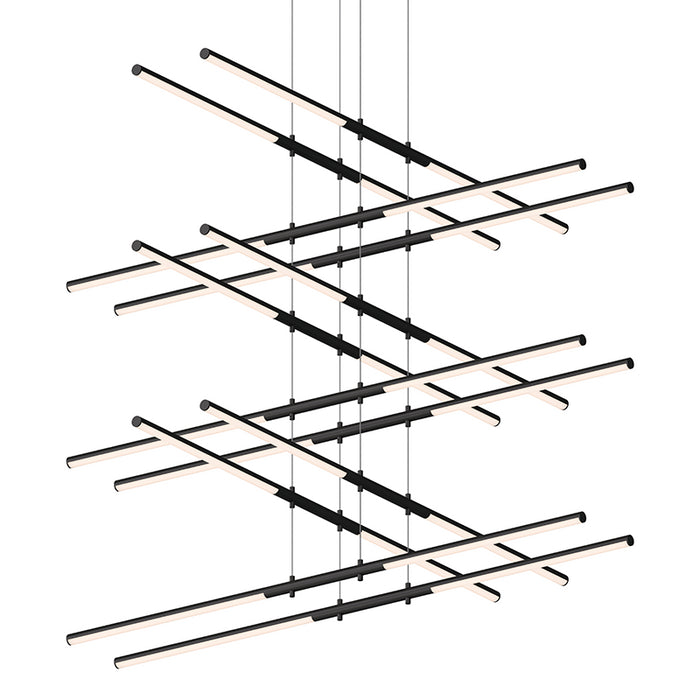 Sonneman 2806 Tik-Tak Stack 24-lt 48" 6-Tier LED Chandelier