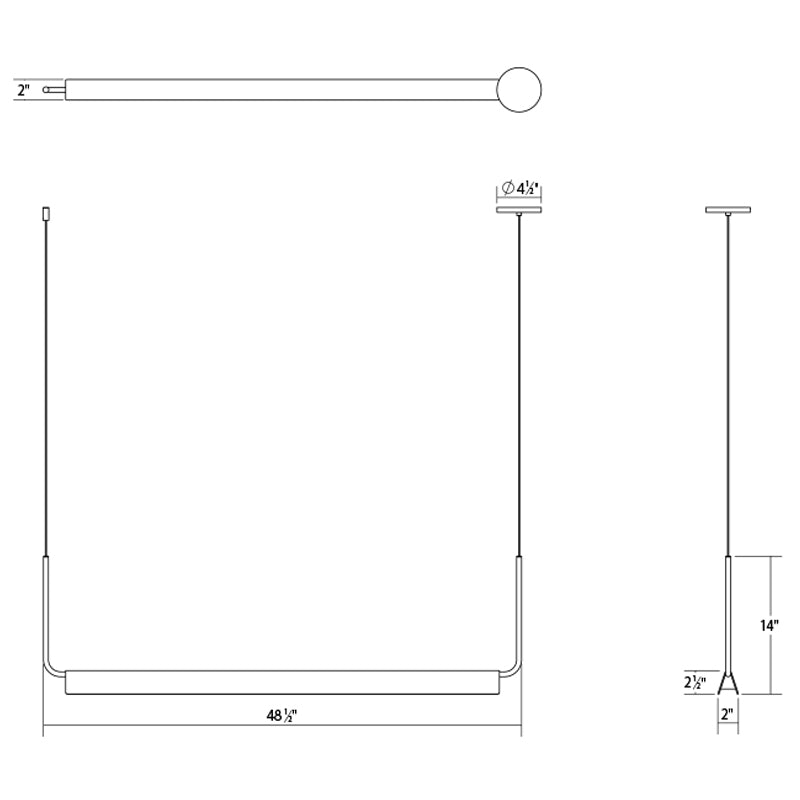 Sonneman 2839 Morii 48" LED Pendant