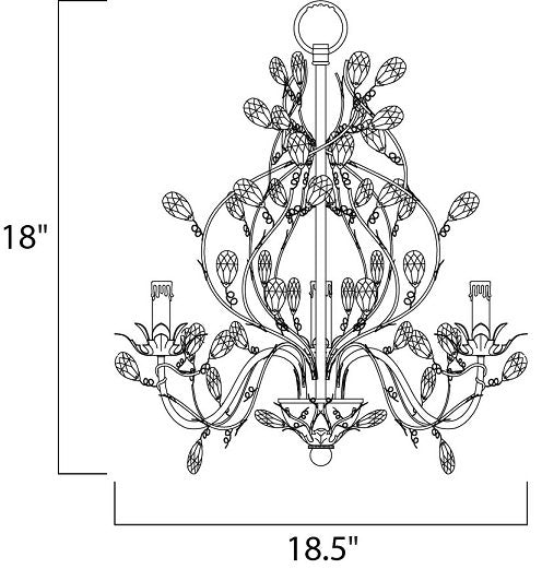 Maxim 2850 Elegante 3-lt 18.5" Mini Chandelier