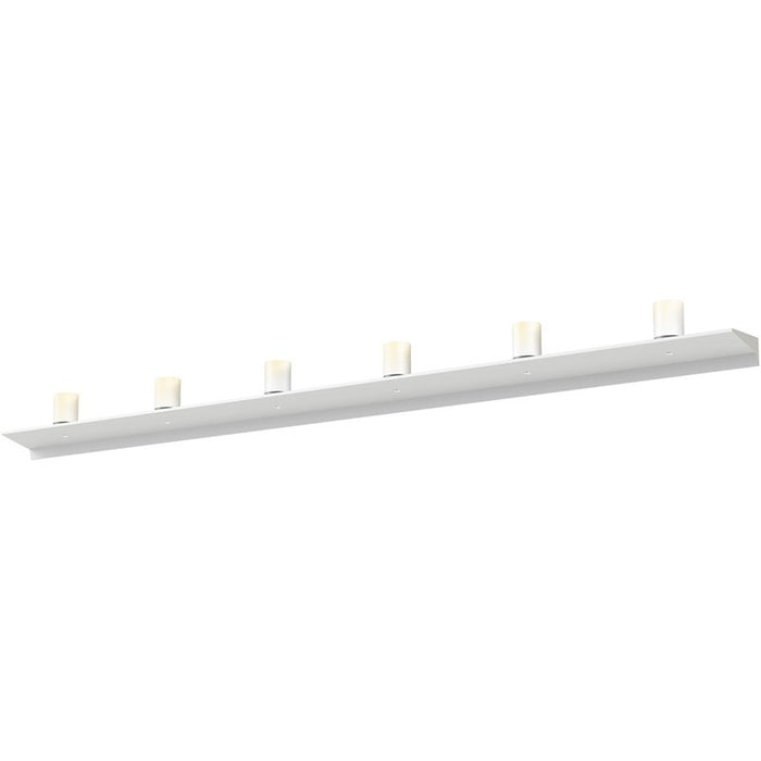 Sonneman 2854-SW Votives 12-lt 72" LED Wall Bar with Clear Etched Glass