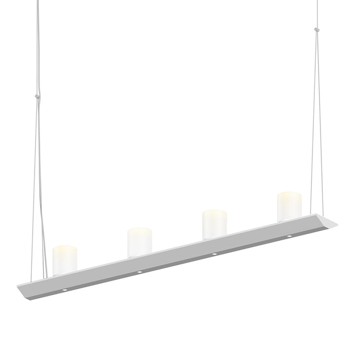 Sonneman 2857-SW Votives 8-lt 32" LED Bar Pendant with Clear Etched Glass