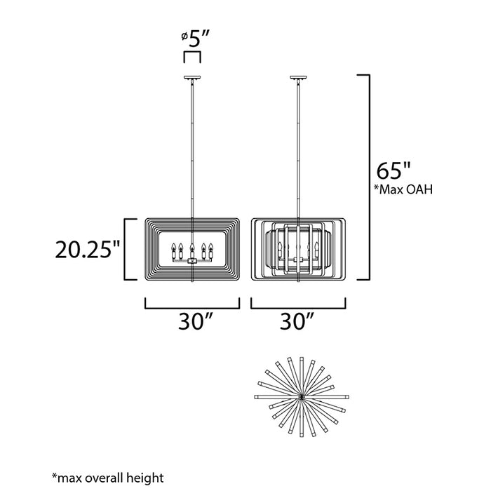 Maxim 28677 Radial 5-lt 30" Chandelier