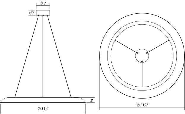 Sonneman 2872 Torus 32" LED Pendant