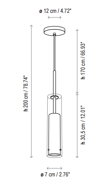 Bover Hardy 1-lt 3" LED Pendant