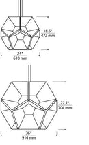 Tech 700HEX36 Hex 36" Line Voltage LED Suspension