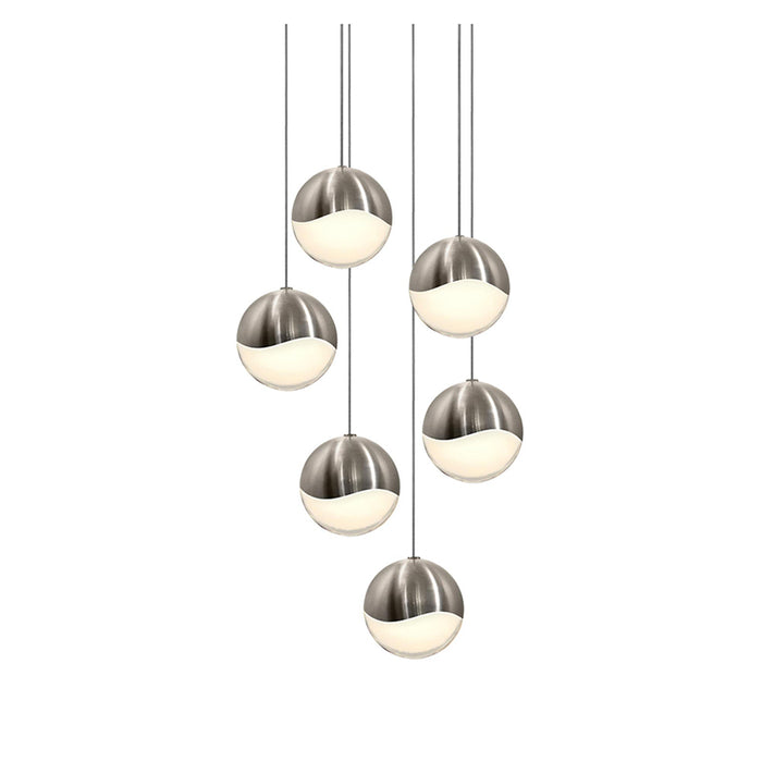 Sonneman 2915 Grapes 6-lt 12" LED Round Multipoint Pendant - Large