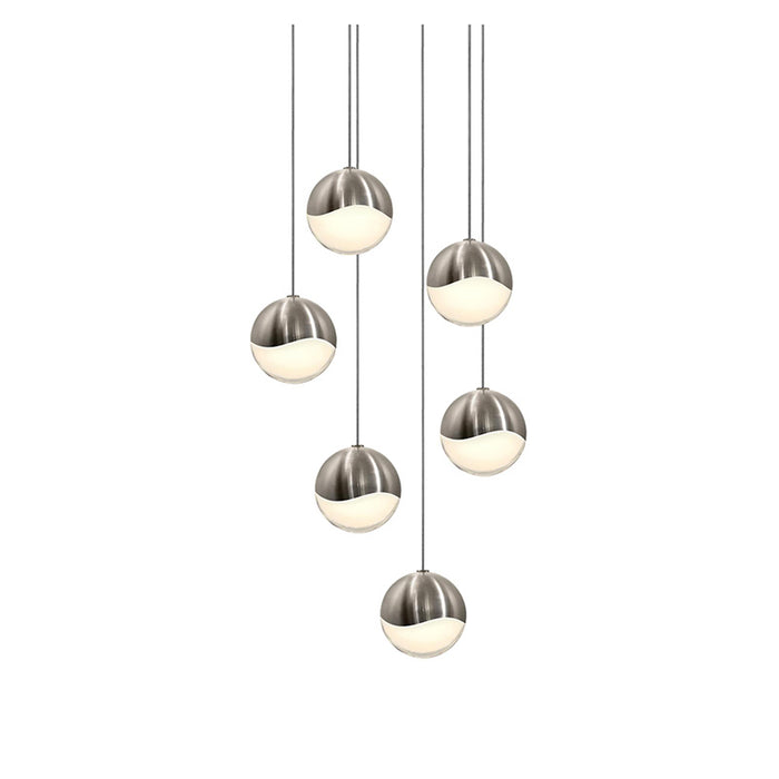 Sonneman 2915 Grapes 6-lt 11" LED Round Multipoint Pendant - Medium