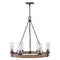 Hinkley 29206 Sawyer Medium 6-lt 24" LED Outdoor Single Tier Chandelier, 12V