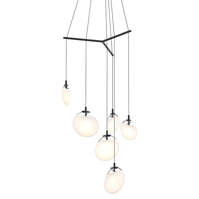 Sonneman 2996 Cantina 6-lt 42" LED Tri-Spreader Chandelier