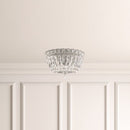 Schonbek 5890 Petit Crystal Deluxe 3-lt 8" Flush Mount