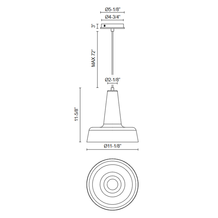 Alora Mood PD527811 Juliana 1-lt 11" Pendant