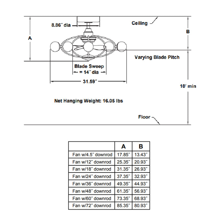 Fanimation FP3073 Kerring 32" Ceiling Fan with LED Light Kit