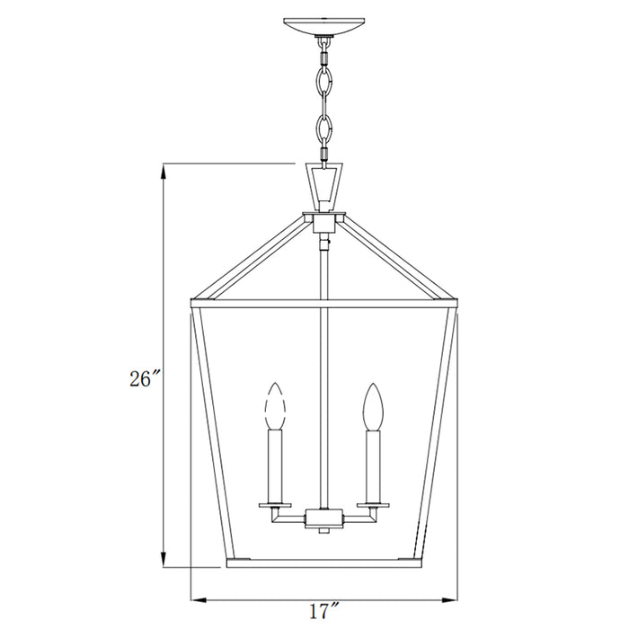 Savoy House 3-321-4 Townsend 4-lt 17" Foyer Pendant