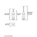 Maxim 30029 Vicksburg 2-lt 7" Outdoor Hanging Lantern