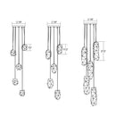 Sonneman 3005 Facets 5-lt 18" Round LED Pendant