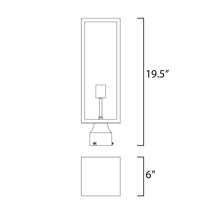 Maxim 30090 Catalina 1-lt 6" Outdoor Pole/Post Lantern