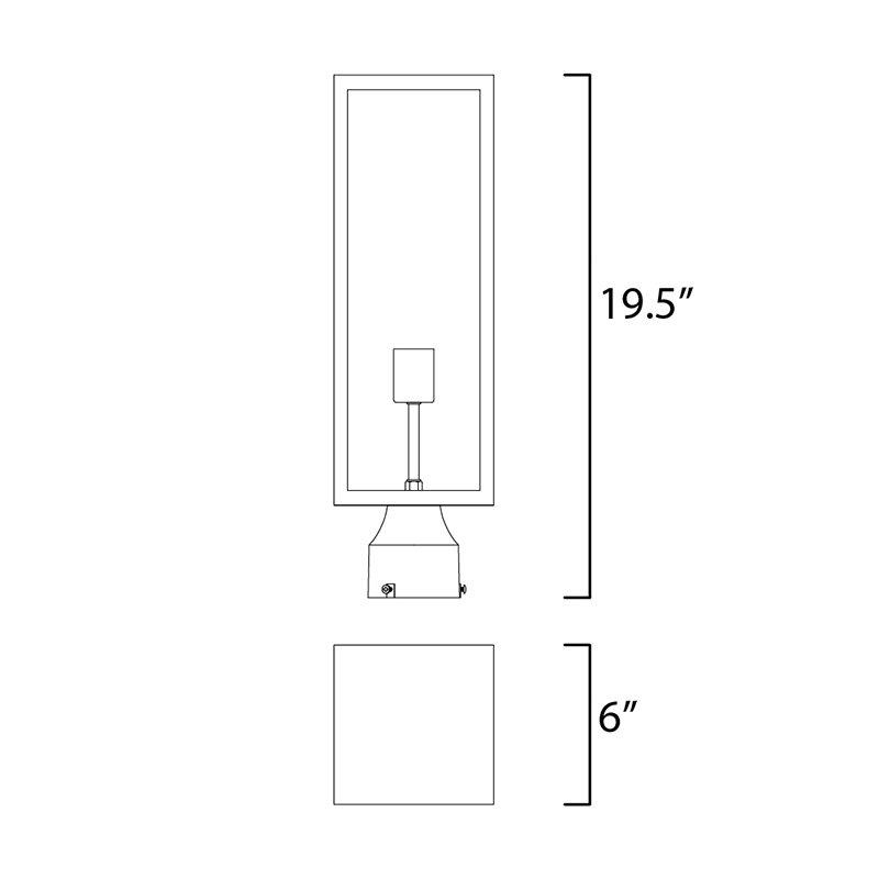 Maxim 30090 Catalina 1-lt 6" Outdoor Pole/Post Lantern