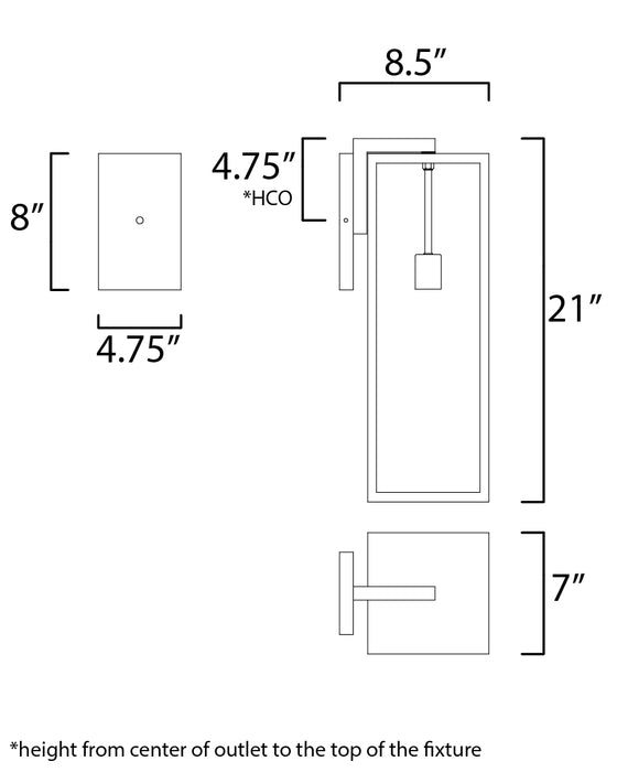 Maxim 30094 Catalina 1-lt 21" Tall Outdoor Wall Sconce