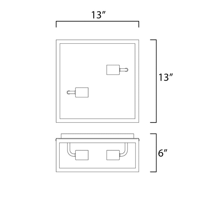 Maxim 30098 Catalina 2-lt 13" Outdoor Flush Mount