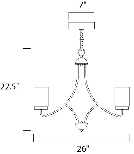 Maxim 30265 Mod 5-lt 26" LED Chandelier