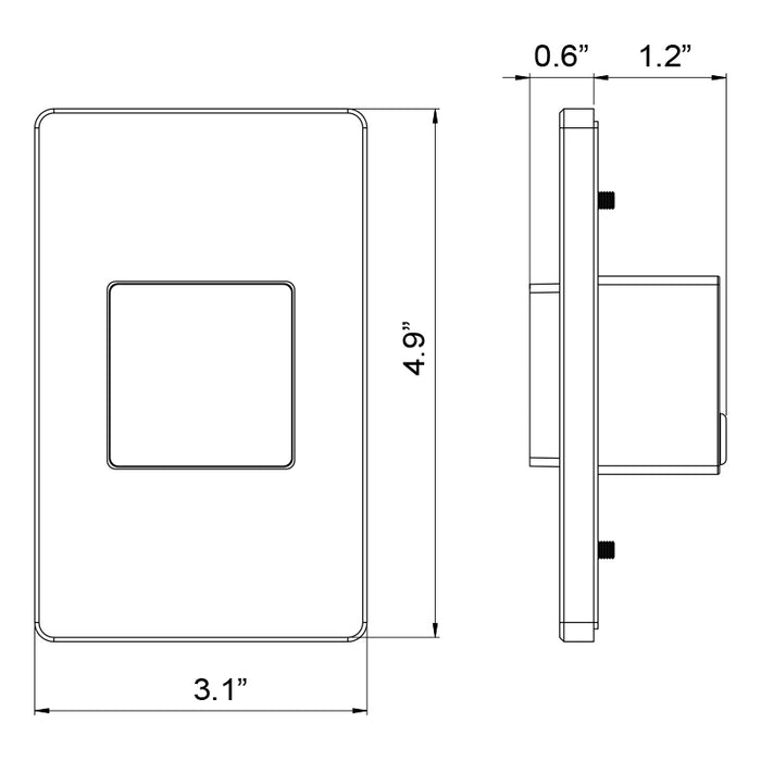 Eurofase 30287 Caravo 1-lt 5" Tall LED Outdoor In-Wall