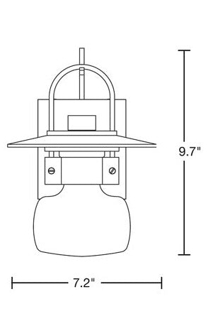 Hubbardton Forge 303001 Mason Small 1-lt 10" Tall Outdoor Wall Sconce